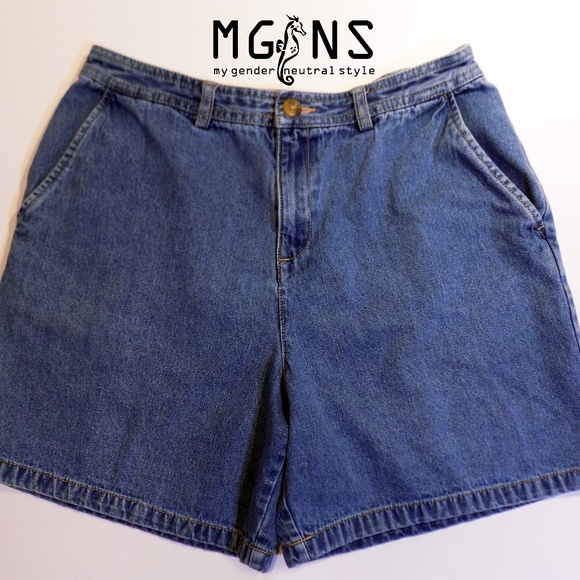 white stag denim shorts